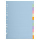 Forever pastel kartonnen tabbladen – 12 posities – A4 – assorti 